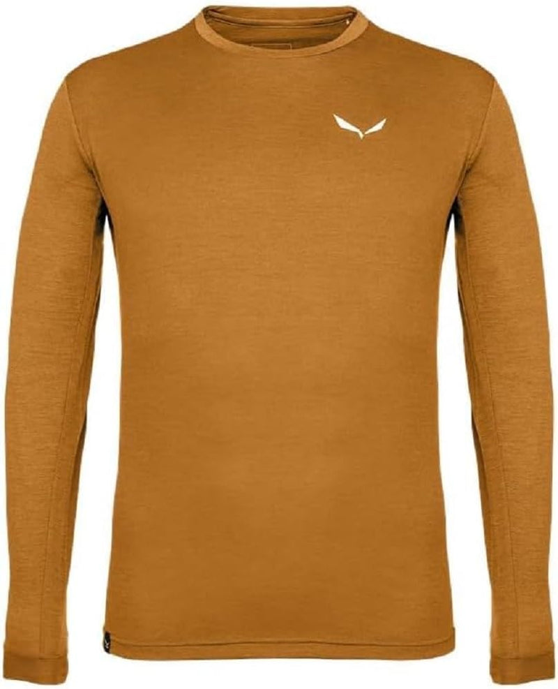 Salewa Herren Puez Melange Dry M L/S Tee Hemden & T-shirts XXL Golden Brown Melange, XXL Golden Brow