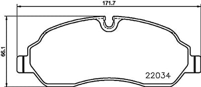 HELLA PAGID 8DB 355 021-571 Bremsbelagsatz - T2395 - Dicke/Stärke: 17mm - Bremssystem: Bosch - inkl.