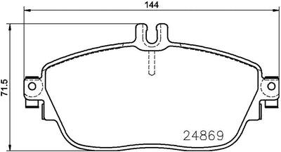 HELLA PAGID 8DB 355 019-721 Bremsbelagsatz - T2149 - Dicke/Stärke: 19mm - Bremssystem: TRW - für Ver