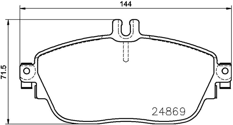 HELLA PAGID 8DB 355 019-721 Bremsbelagsatz - T2149 - Dicke/Stärke: 19mm - Bremssystem: TRW - für Ver