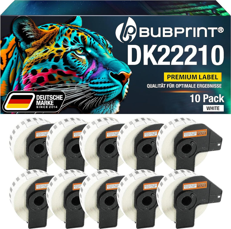 5 Etiketten kompatibel als Ersatz für Brother DK-22210 DK 22210 für P-Touch QL1050 QL1060N QL500BW Q
