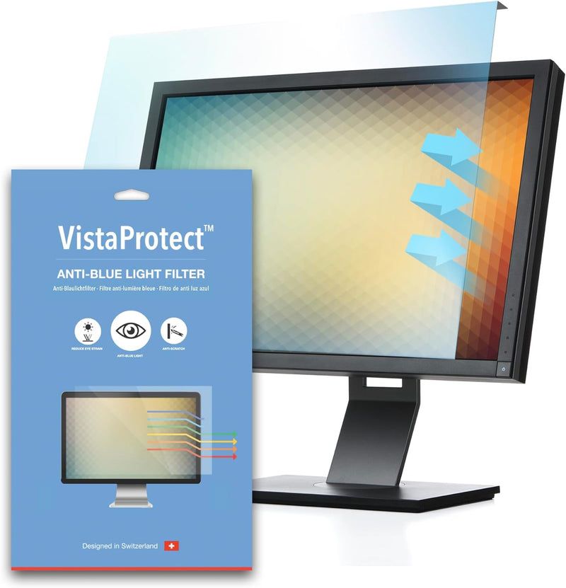 VistaProtect - Premium Anti-Blaulichtfilter und -Schutz für Computermonitore, Abnehmbar (20" bis 22"