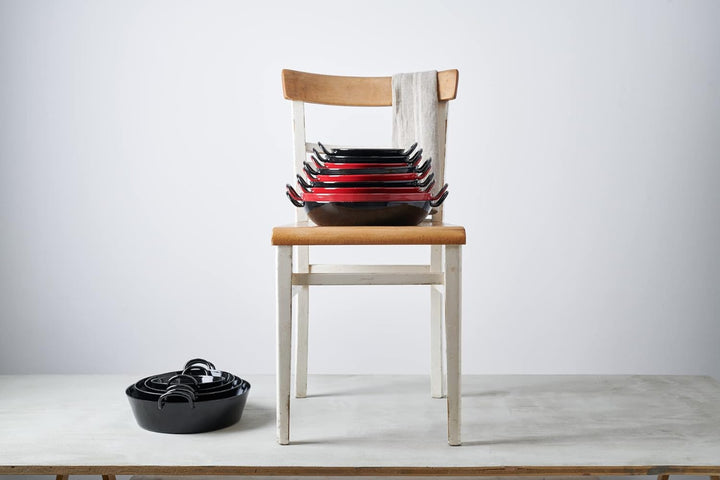 Riess, 0381-022, Schnitzelpfanne 20, CLASSIC EMAILLEPFANNEN, rund 20 cm, Emaille, Schwarz, Bodendurc