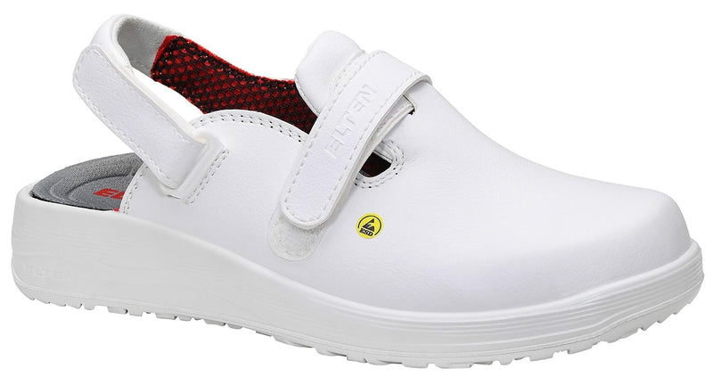 Berufsschuhe ELTEN MIA WHITE ESD SB, Damen, Clogs, leicht, weiss, Stahlkappe - Grösse 35 35 EU, 35 E