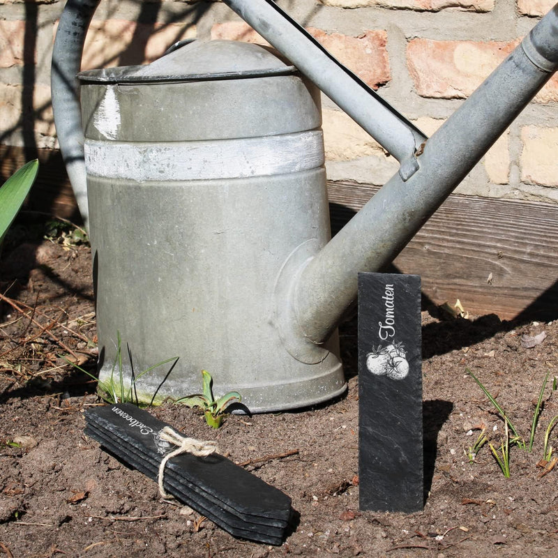 Schiefer Pflanzenschilder Pflanzstecker 21 Stück Obst und Gemüse - Beschriftungsschilder Garten Beet
