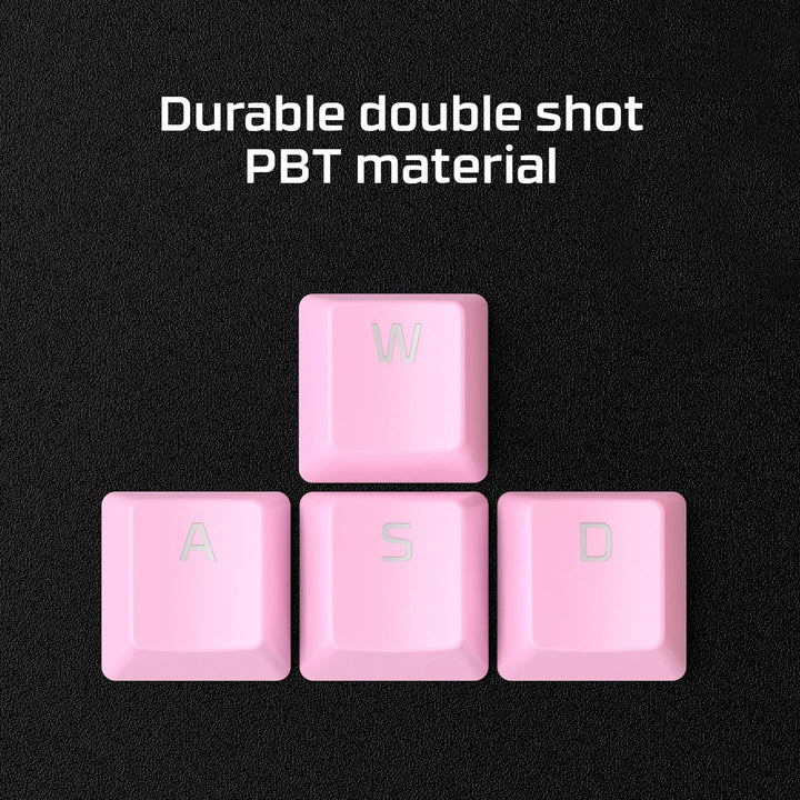 HyperX PBT Keycaps – Kompletter Tastensatz, Double Shot PBT-Material, Englisches (US) Layout, 104, B