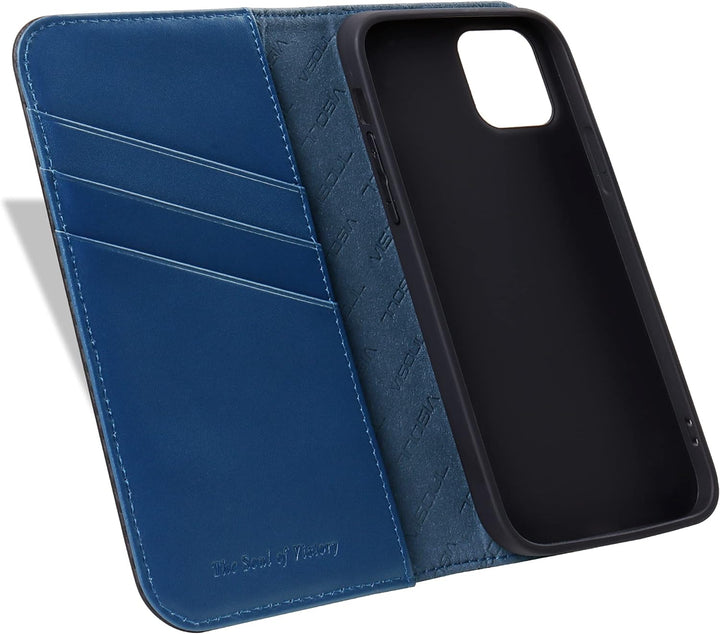 VISOUL iPhone 13 Pro Hülle, Handyhülle [100% Karbonfaser-Leder] [RFID Schutz] [Schützt vor Stoss] [S