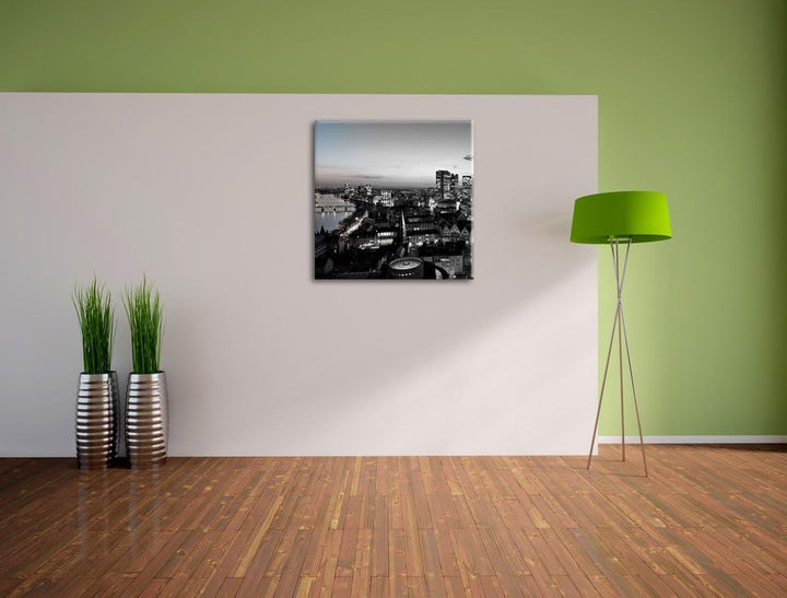 Pixxprint Frankfurter Skyline als Leinwandbild Quadratisch/Grösse: 70x70 / Wandbild/Kunstdruck/ferti