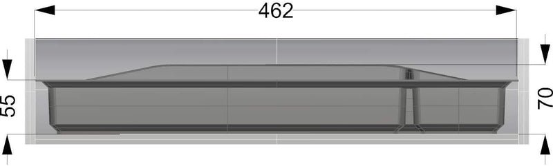 Generic Lana Solution Besteckeinsatz für 90er Schublade, 462 mm x 812 mm, anthrazit Anthrazit 805 mm