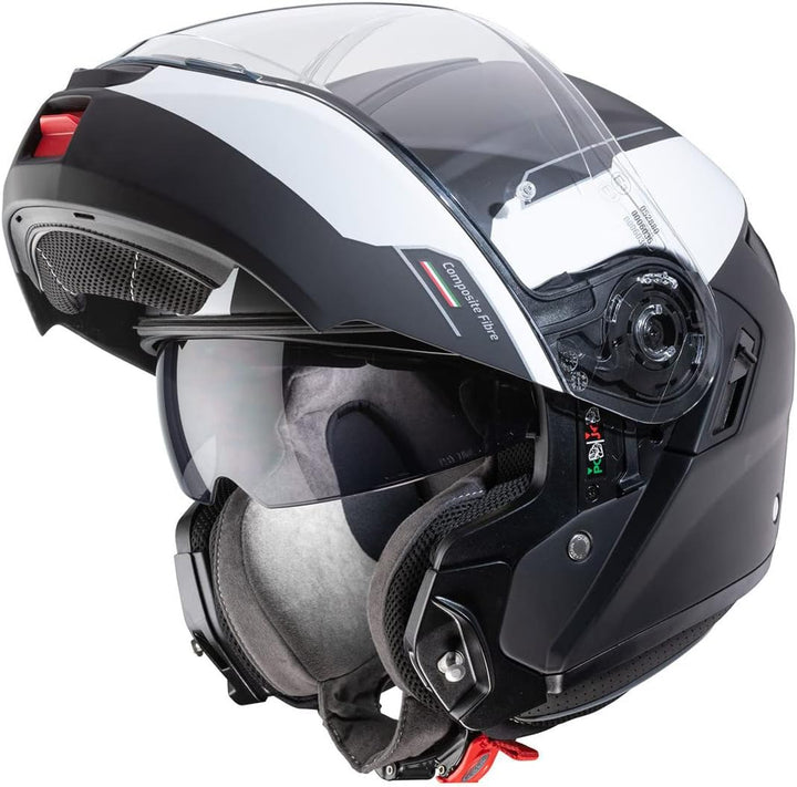 Caberg Levo Prospect Klapphelm (Black Matt/White,XXL (63/64))