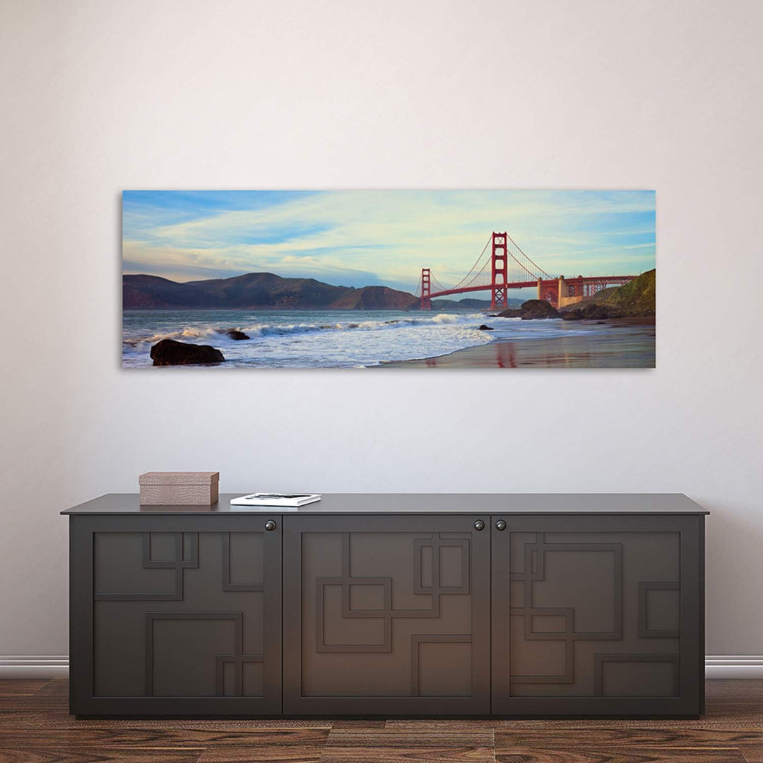 Feeby Bilder Golden Gate Bridge San Francisco XXL 150x50 cm 1Teilig Wohnzimmer Schlafzimmer Modern W