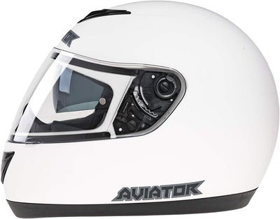 Integralhelm Mit Sonnenblende Weiss Matt Helm Motorradhelm Quad Klapphelm Schutz L - 59-60 cm, L - 5