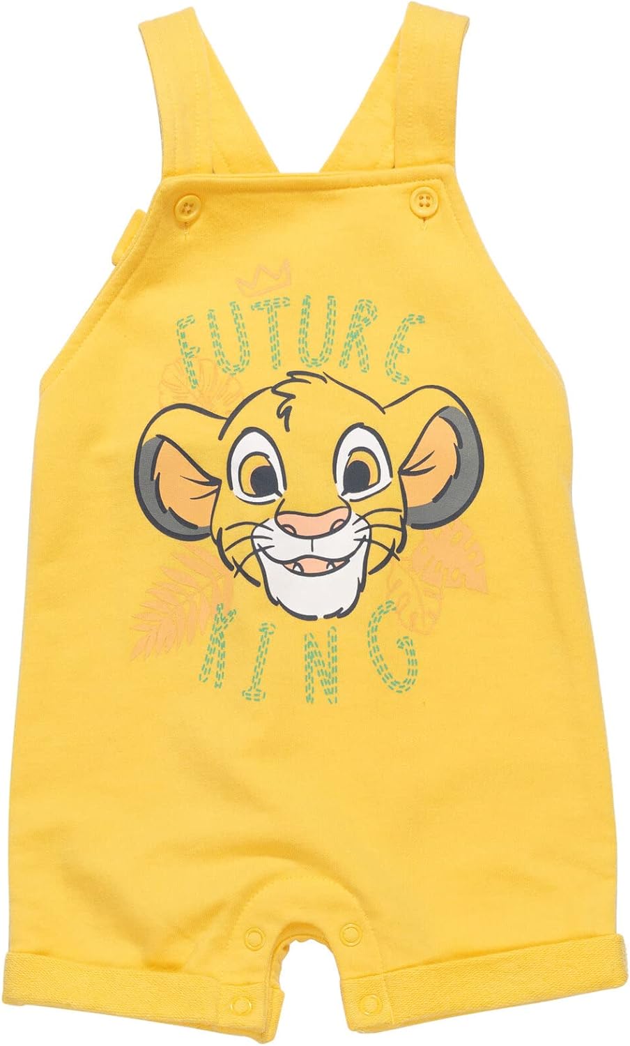 Disney Lion King Simba Baby Boys 3 Piece Outfit Set: Overalls T-Shirt Hat 12 Months