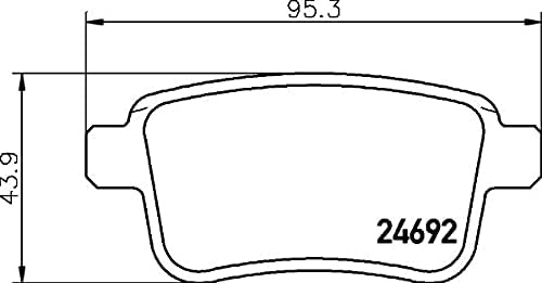 HELLA PAGID 8DB 355 020-641 Bremsbelagsatz - T2238 - Dicke/Stärke: 16mm - Bremssystem: TRW - nicht f