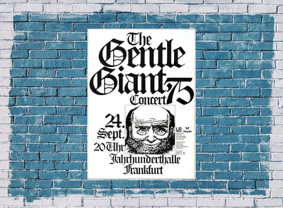 Gentle Giant - Free Hand, Frankfurt 1975 » Konzertplakat/Premium Poster | Live Konzert Veranstaltung