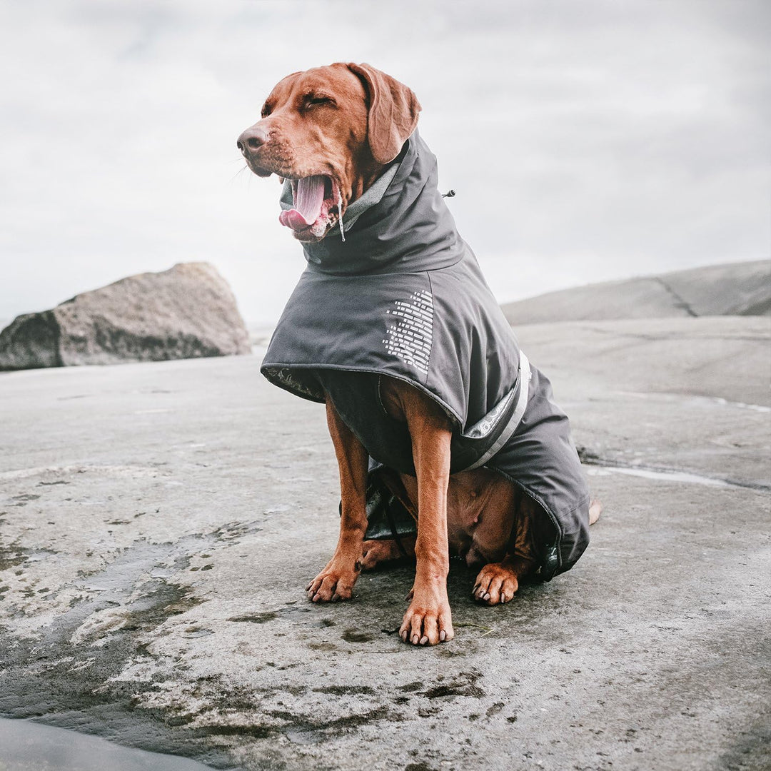 Hurtta Extreme Warmer Hundemantel, Winterjacke für Hunde Dunkelgrau 40cm