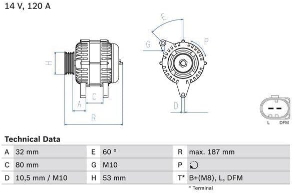 BOSCH 0986046520 Generator