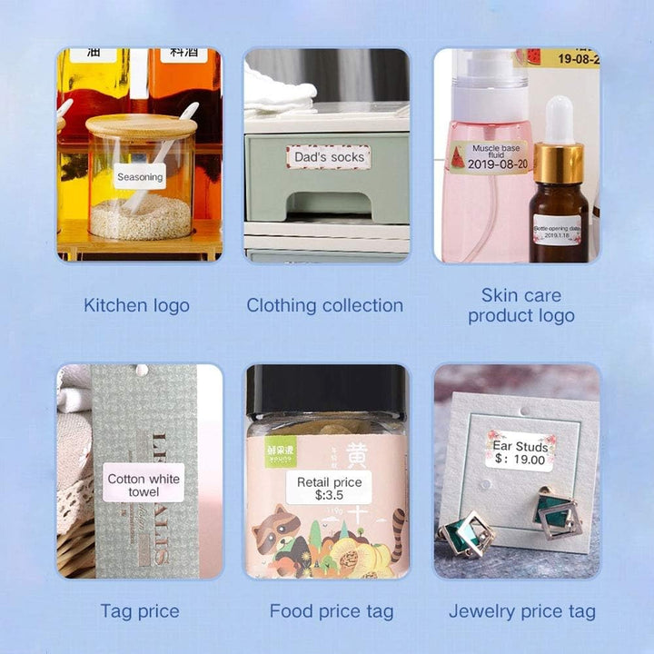 Thermoaufkleber Papier Barcode Preisgrösse Name Blanko Etiketten Wasserdicht Reissfest für Zuhause O