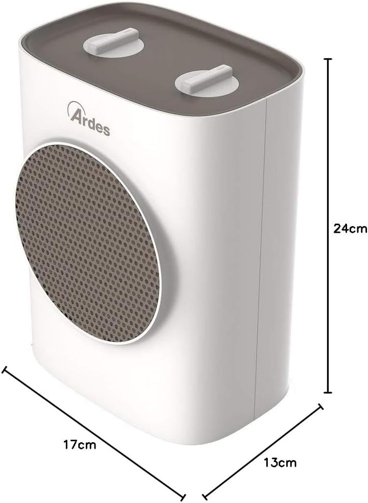 ARDES - AR4P03 SOUND Keramik-Heizlüfter PTC 1500W - Keramik-Heizlüfter mit Bedienfeld, leiser Kerami