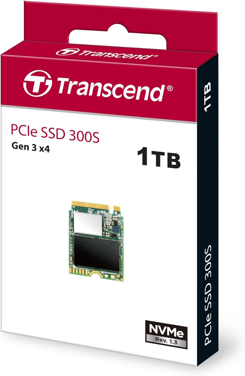 Transcend TS1TMTE300S 1TB M.2 2230 NVMe PCIe Gen3 x4 interne SSD, Solid State Drive, 3D NAND Flash T