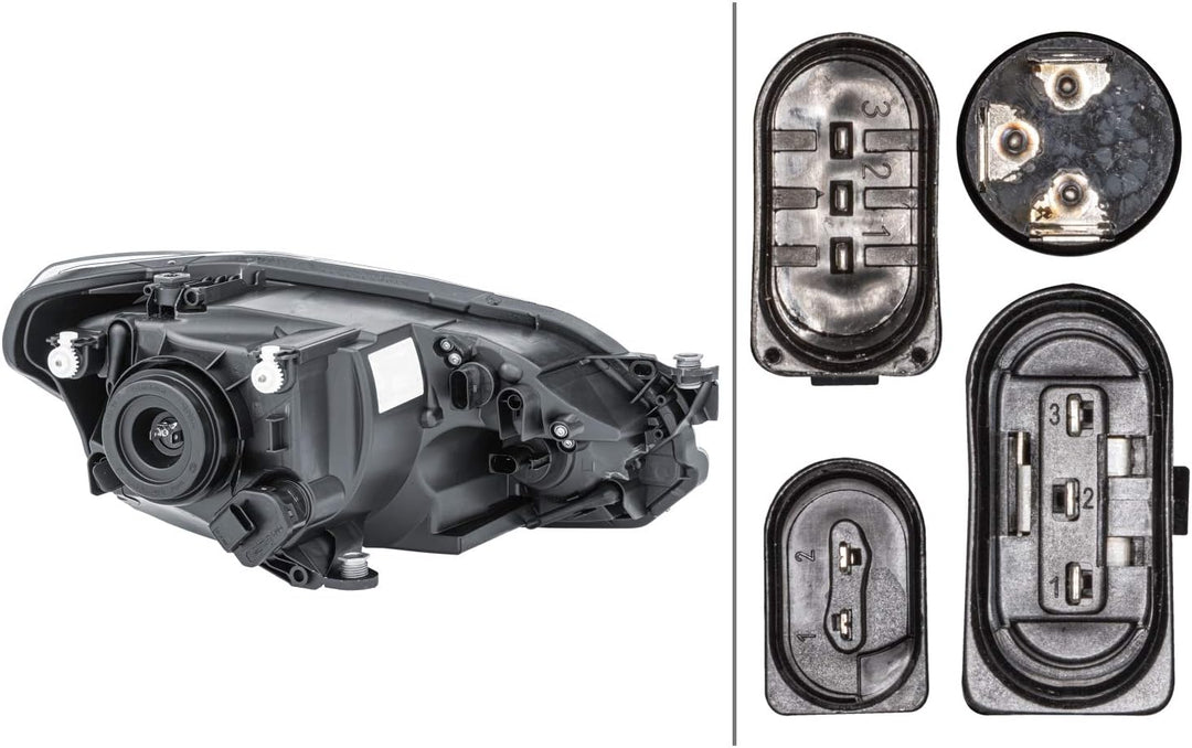 HELLA 1EJ 010 670-011 FF/Halogen-Hauptscheinwerfer - links - für u.a. VW Up (121, 122, BL1, BL2) Lin