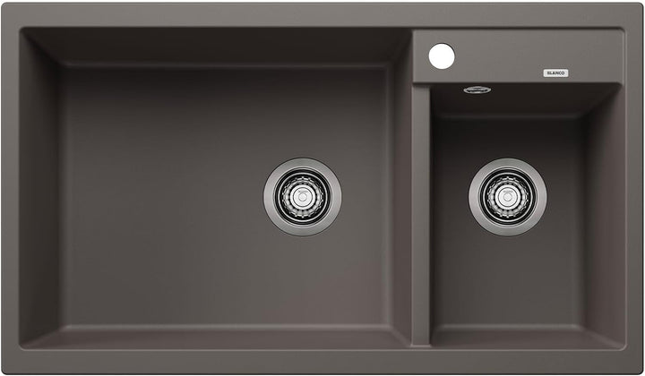 BLANCO METRA 9 | SILGRANIT vulkangrau | Einbauart: Einbau von Oben | Hauptbecken links | ohne Ablauf