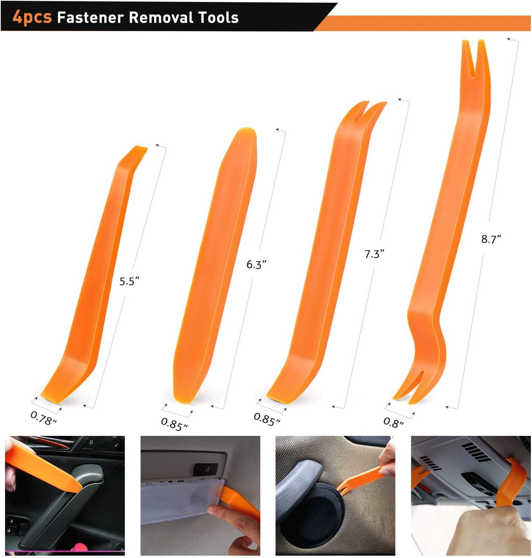 GOOACC - GRC-34 Druckstangen-Nietenclips mit 18 beliebtesten Grössen für Benz, BMW, Toyota, Honda, S