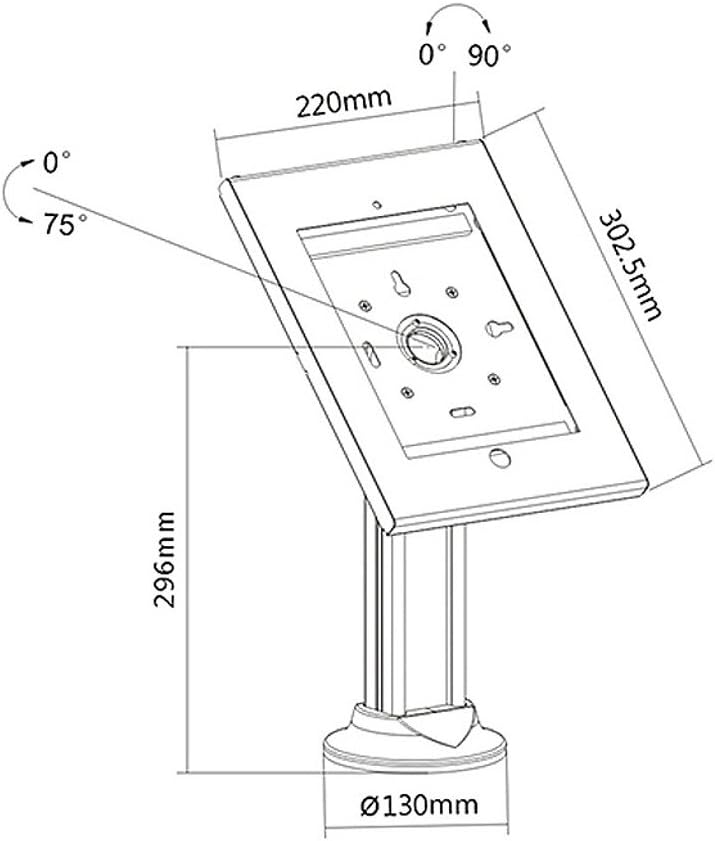 Maclean MC-677 Universal Tablet Tischhalterung mit Sicherheitsgehäuse Kompatibel mit iPad 2/3/4/ Air