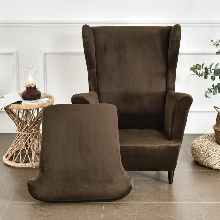 CHNSHOME Sesselhusse Ohrensessel Bezüge für Sessel Bezug für einen Ohrensessel Samt 2 Stück ohrenses
