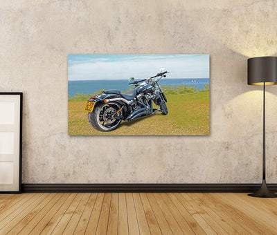 Bild auf Leinwand passend für Harley Davidson 103 Twin cam luftgekühlt Bilder Wandbild Poster Leinwa