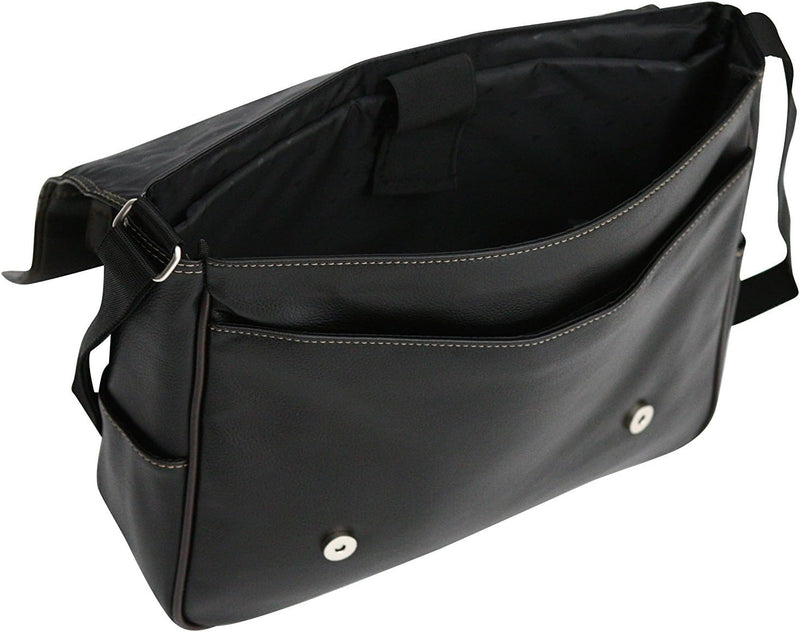 Aktentasche aus PU-Kunstleder - Messenger Bag für Laptops bis 15"