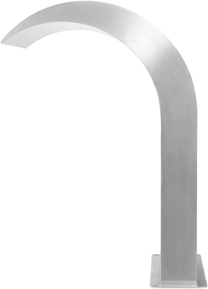 HOMIUSE Pool-Wasserfall Edelstahl 45x30x65 cm Silbern Wasserfall Brunnen Wasserfall Garten Wasserfal