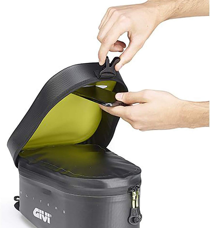GRAVELT Waterproof Tankrucksack schwarz Volumen 10 Liter TU EU Schwarz, TU EU Schwarz