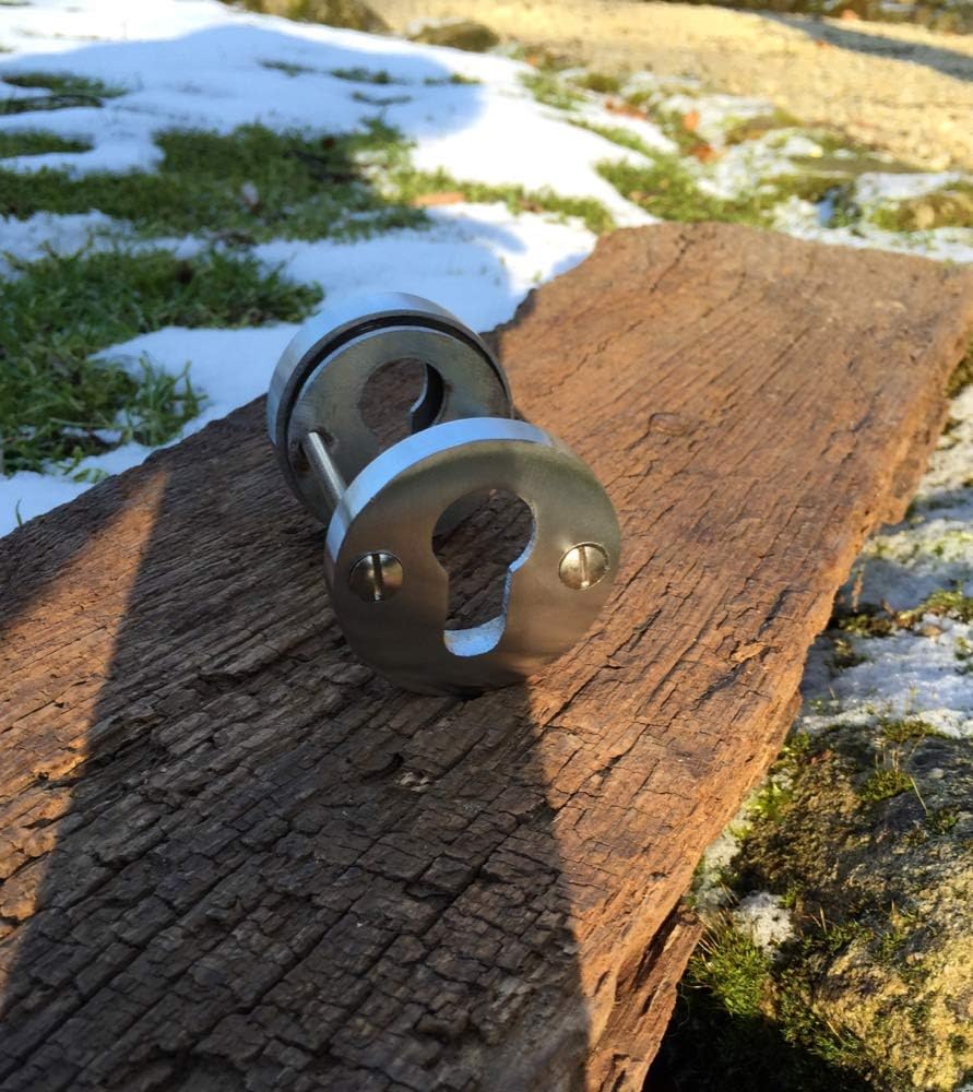 Antikas - Türknauf mit Sicherheitsrosette -Chrom-matt Knauf Haustür Qualität hervorragend!