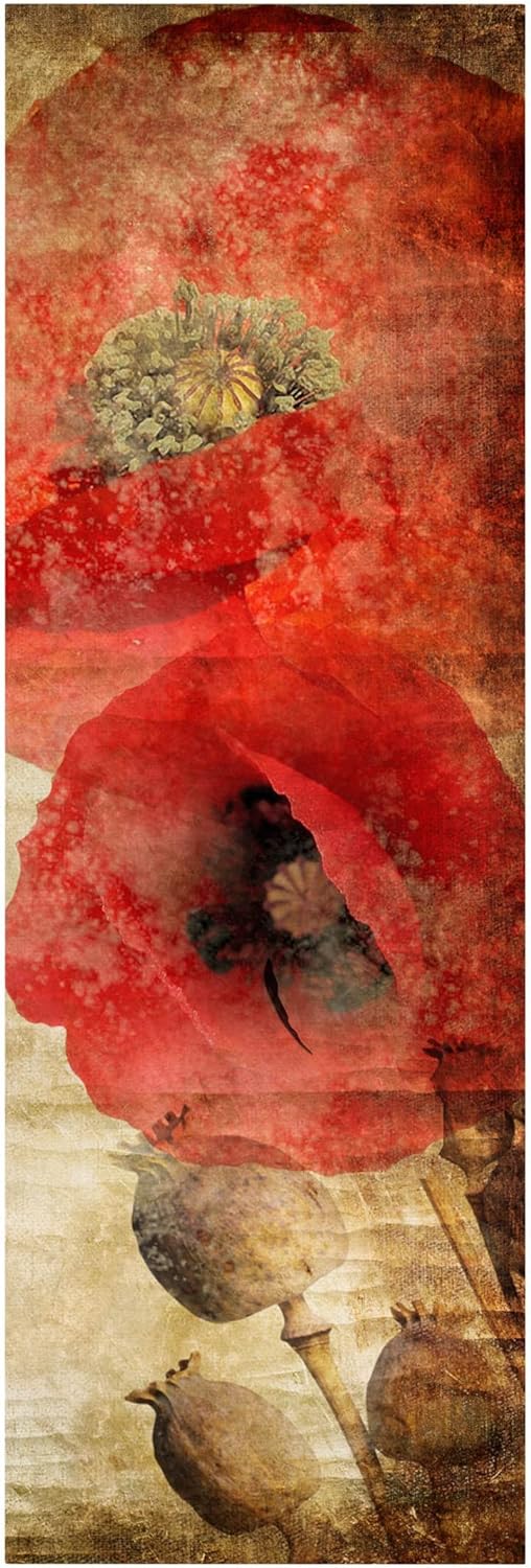 Bilderwelten Leinwandbild Top I Panorama Format 3:1 120 x 40cm Poppy Flower 120cm x 40cm Poppy Flowe