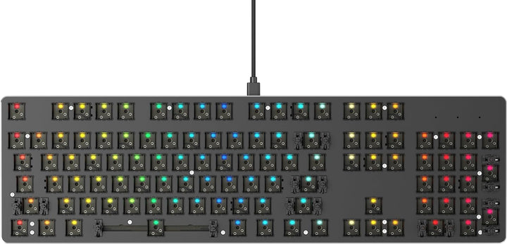 Glorious Gaming GMMK Full Size (100%) Barebones (Frame Only) – Mechanisches Gaming-Keyboard, tastenw