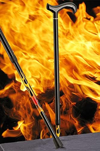 Gehstock Carbonderby Flames, schicker Derbygriff aus Carbon, aufgesetzt auf einen Stock aus Carbonfa
