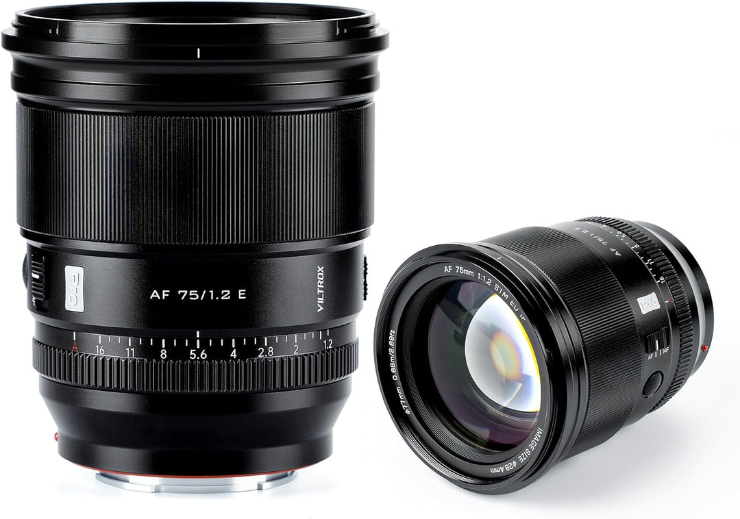 VILTROX 75mm f/1.2 E-Mount Objektiv Prime APS-C Autofokus für Sony a6000 a6400 a6700 a6600 ZV-E10 a7