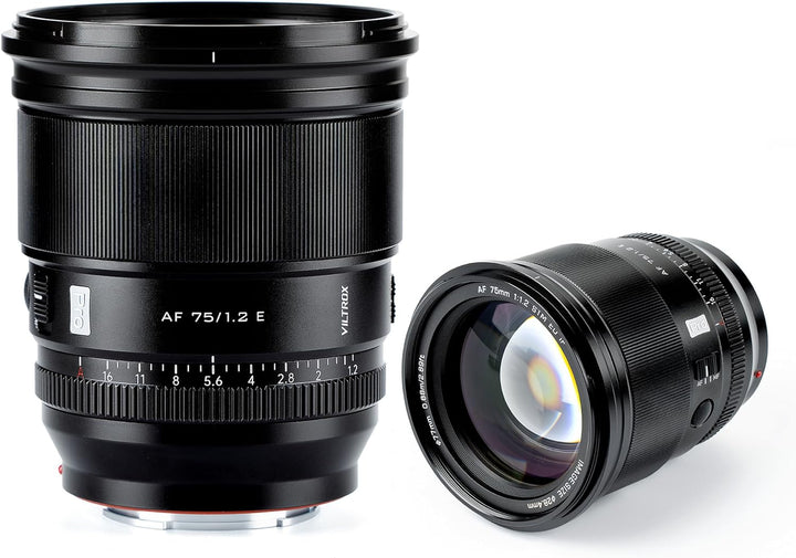 VILTROX 75mm f/1.2 E-Mount Objektiv Prime APS-C Autofokus für Sony a6000 a6400 a6700 a6600 ZV-E10 a7