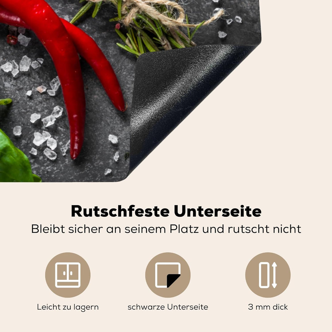 KitchenYeah© Herdabdeckplatte Einteilig Küche Kochfeld Abdeckung Ceranfeld Herdplattenabdeckung Aufr