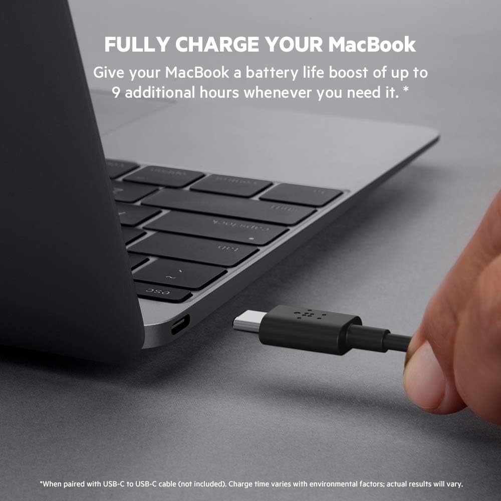 Belkin 20000mAh Powerbank zum Schnellladen, USB-C Power Delivery Power Bank, tragbares Ladegerät mit