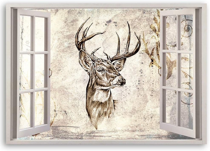 Feeby - Wandbilder Wohnzimmer 90x60 cm, Deko Paneel Bilder, Bilder für Schlafzimmer, Echter Gemalter