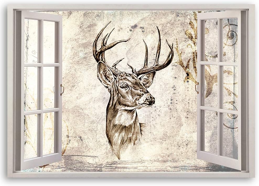 Feeby - Wandbilder Wohnzimmer 120x80 cm, Deko Paneel Bilder, Bilder für Schlafzimmer, Echter Gemalte