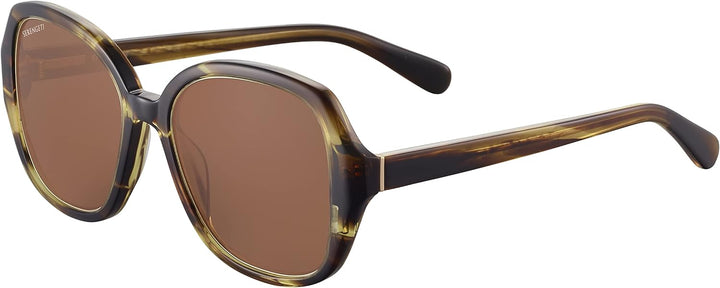 Serengeti Unisex Hayworth Sonnenbrille, Glänzend Ocker Tort, M