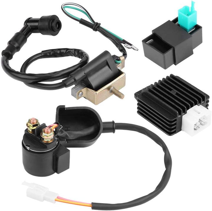 Qiilu Zündspule CDI Box Regler Gleichrichter 4-stück Zündungen kit für 110CC 125CC 140CC Trail Bike