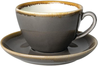 Olympia Kiln Cappuccino-Tasse Rauch, 340 ml, innovatives Design mit neuen Funktionen Grau Tasse Einz