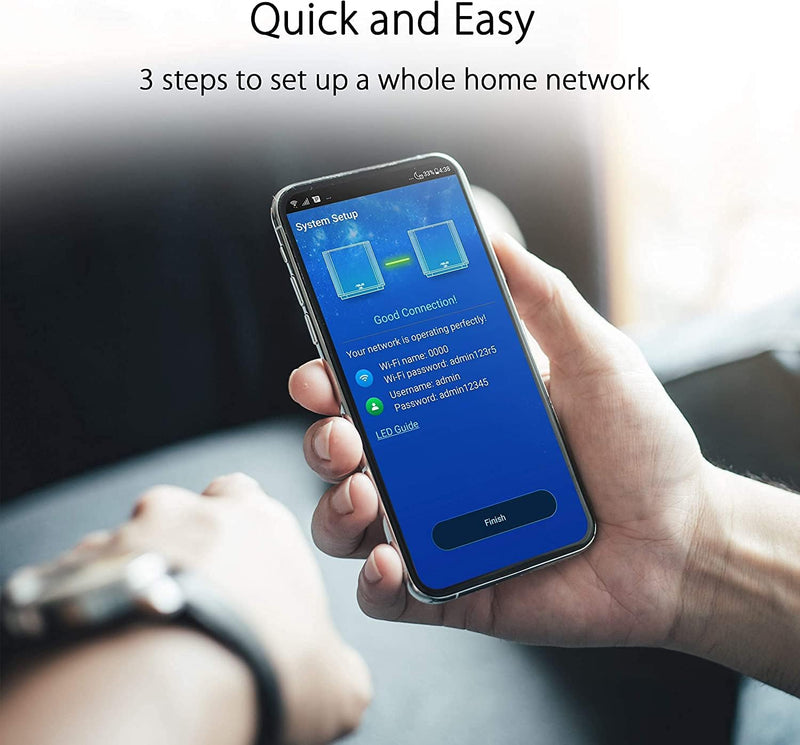 Asus Ai Mesh AX-WLAN System ZenWiFi XT8 (2in1 Mesh Zugangspunkte-Set, AX6600 WiFi 3X Gigabit LAN, 2.