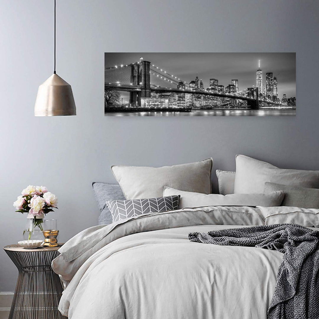 Feeby Vlies Leinwandbild Manhattan New York NYC USA 150x60 cm Wanddeko Design Kunstdruck Zimmerdeko