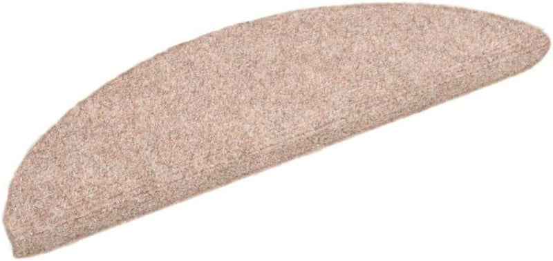 homiuse 15 STK. Selbstklebende Treppenmatten Nadelvlies 56x17x3 cm Braun Treppenstufen Matten Modern