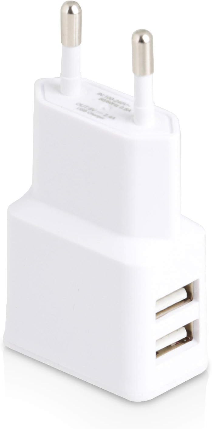 Wicked Chili 4 Stück Dual USB Ladegerät, Universal 90° Netzteil abgewinkelt für Handy, Watch, Powerb